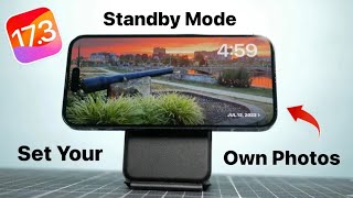 How to Set Your own Photos in Standby Mode on any iPhone iOS 173 [upl. by Nnairet]