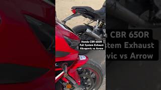 Honda CBR 650R Full System Exhaust Battle  Akrapovic vs Arrow Race Pro Titanium [upl. by Anayad63]