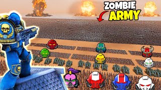 Can All SPACE MARINE Legions Hold BEACH vs 12 MILLION ZOMBIE ARMY  UEBS 2 Warhammer 40k Mod [upl. by Decamp]