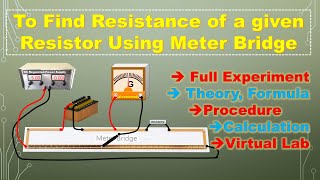 Meter Bridge Experiment  Find an Unknown Resistance  Full Explanation [upl. by Artekal]