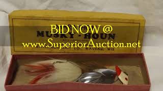 ANTIQUE FISHING LURE COLLECTORS ONLINE AUCTION [upl. by Geraldine]