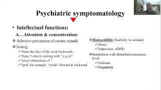 Psychiatric symptomatology  Part 5 of 6  Intellectual functions MAGII  Prof Hesham Sheshtawy [upl. by Khalsa142]