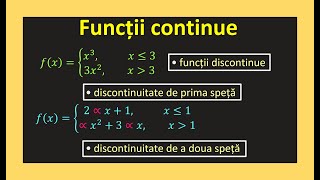 Functii continue discontinue intrun punct cu parametru exercitii clasa 11Invata Matematica Usor [upl. by Nomrah]