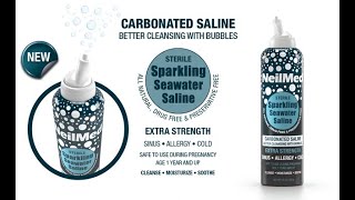 NeilMed Sparkling Seawater Extra Strength Carbonated Saline Spray [upl. by Notgnillew606]