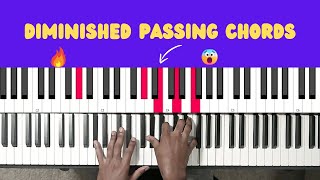 How To Use Beginner Diminished 7th Chords To A Minor Chord [upl. by Fasta]