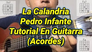 La Calandria  Tutorial  Pedro Infante  Acordes Sierreños  Tutorial En Guitarra [upl. by Nicolina]