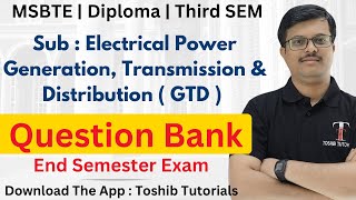 Electrical Power Generation Transmission and Distribution  GTD Question Bank  Toshib Tutorials [upl. by Fai]