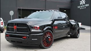 2014 AVORZA DODGE RAM 3500 DUALLY BLACK amp RED EDITION  BY ALEX VEGA THE AUTO FIRM [upl. by Lanahtan795]