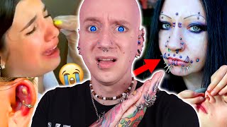 The WORST Septum Piercing Fails Ever  Piercings Gone Wrong 78  Roly [upl. by Ahsinit642]