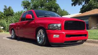 SLAMMED Dodge Ram Lowered Ram 4th gen bumper swap on a 3rd gen conversion [upl. by Mozza]