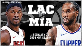 LA Clippers vs Miami Heat Full Game Highlights  Feb 4  2024 NBA Season [upl. by Llertnad680]