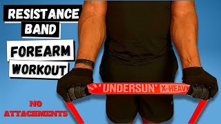 Resistance Band Forearm Workout  No attachment [upl. by Llertnad486]