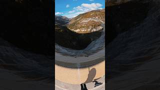 Tignes dam drop👀 shorts alps cycling france [upl. by Sivart]