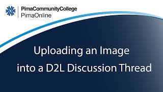 Uploading an image into a D2L Discussion Thread [upl. by Adne103]