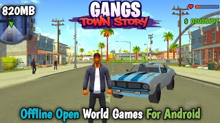 Best Offline Open World Game  Gangs Town Story Available On Play Store [upl. by Ahsiekyt80]