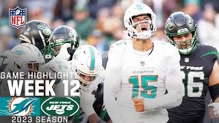 Miami Dolphins vs New York Jets  2023 Week 12 Game Highlights [upl. by Aihsila]