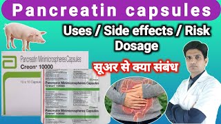 Pancreatin capsules  Creon capsules  Pancreatin tablet uses in hindi [upl. by Cicily]