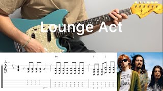 Nirvana  Lounge Act guitar cover with tabs amp chords [upl. by Nosreffej]