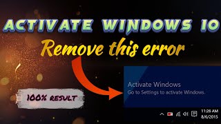 Windows 10 Activate in 2 Minute  how to activate Windows 10  Windows 10 error clear [upl. by Lockwood]