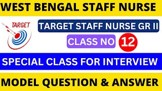 West Bengal Staff Nurse Recruitment Special Class  Staff Nurse Exam Preparation  School of Nurse [upl. by Dicks682]