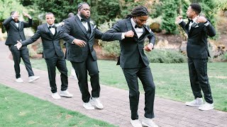 Epic Groomsman Wedding Entrance [upl. by Ellehsram]