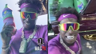 quotIm Lebron Daddyquot Kodak Black Shows Off His quotDirty Spritequot Custom Impala Donk 😈 [upl. by Nosae]