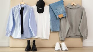 9 ITEMS 9 OUTFITS capsule wardrobe example [upl. by Itnavart437]