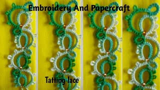 Tatting lace design tutorial for beginnersThe art of lace makingBeautiful lace making 396 [upl. by Chantalle]