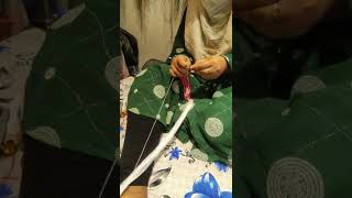 making maili tilhari in red pote beads  diy pote sardai  potedesign beads  nepali jewelry [upl. by Ahsimin]