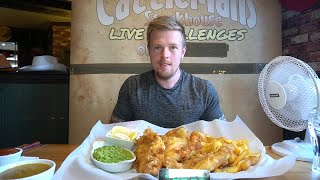 MASSIVE FISH AND CHIPS CHALLENGE CattlemansSteakhousePGN [upl. by Namrac]