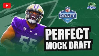 PERFECT Eagles Mock Draft 2024 Rounds 14 [upl. by Yentihw]