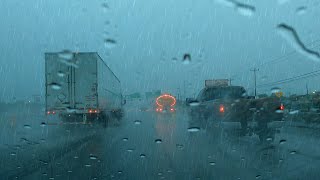 Driving in Heavy Rain Soothing Car White Noise Relax and Sleep [upl. by Jablon]