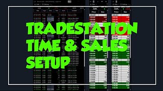 TradeStation Time and Sales Setup  How Do You Set it Up [upl. by Ardnoel]