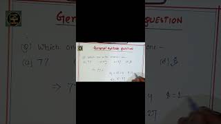 General aptitude question easy to solve 💯💯🔥reasoning youtubeshorts governmentexmssccgl [upl. by Lanna]