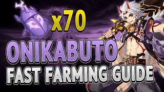 Onikabuto 70 Locations FAST FARMING ROUTE  Genshin Impact 20 [upl. by Arocahs]