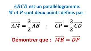 Exercice2  Utiliser la relation de Chasles  Vecteurs et translation  3eme année du Collège [upl. by Hughett81]