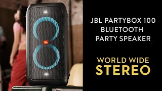 Review JBL PartyBox 100 Bluetooth Speaker [upl. by Abigael]