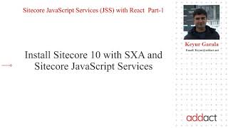 Sitecore Java script services JSS with ReactPart 1 [upl. by Eniamerej]