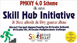 Become A SKill Hub Center  Join The Skill India Network  New Scheme  PMKVY 40 Target Allocation [upl. by Alyat]