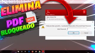 Cómo ELIMINAR✅PDF PROTEGIDO por BLOQUEO 2023 El METODO Más FUNCIONAL [upl. by Aicilla881]