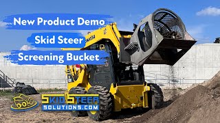 NEW VTN Rotating Screening Bucket for Skid Steers  Demo  Skid Steer Solutions [upl. by Eadwine]