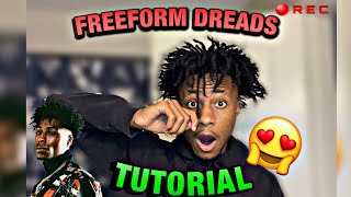 Freeform dreads full tutorial Easy [upl. by Rossing]