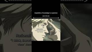 Rationalism vs Empiricism monsteranime johanliebert anime philosophy [upl. by Meadows]