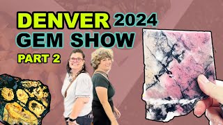 Denver Gem show 2024  part 2  Cabochons Rhodonite Clay Canyon Interviews and more [upl. by Airahs282]