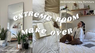 EXTREME ROOM MAKEOVER  TOUR spring cleaning decluttering ikea furniture amazon organization [upl. by Eiramacissej553]