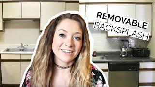 DIY RENTERFRIENDLY BACKSPLASH  IS IT RENTERFRIENDLY  Laci Jane [upl. by Kadner]