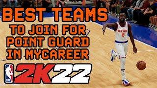 NBA 2K22 MyCAREER  Best Teams To Join For Point Guard PG [upl. by Merrie]