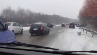 EINSATZVIDEO 🚨  GlätteUnfall auf der A1 Absicherung  autobahnnothelfer vO Teil 1 170110 [upl. by Gnilhsa]