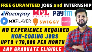 ✅ Guaranteed Jobs amp Internships  MPL Cred MX Player RazorPay Hiring  No Fees OR Hidden Charges [upl. by Alidus]