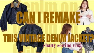 DENIM  chatty SEWING vlog fabric DYEING amp jacket sleeve PATTERNMAKING [upl. by Trace]